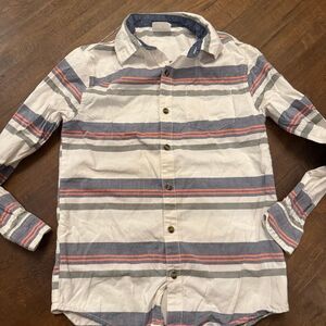 Crazy 8 Boys Striped Button Down Shirt Size 10–12
